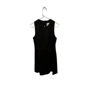 Francais By Huey Waltzer Womens Round Neck Sleeveless Sheath Dress Black Size 10